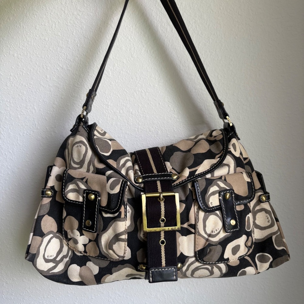 Rafe New York Floral Canvas Hobo Shoulder Purse